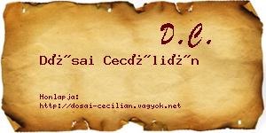 Dósai Cecílián névjegykártya